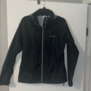 Columbia Black waterproof windbreaker for Outdoor Adventures